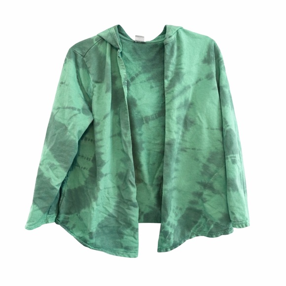 Chico's Sweaters - Chico’s Zenergy Green Tie Dye Open Sweatshirt Material Cardigan